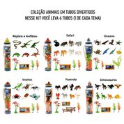 Brinquedo Coleção 6 x Tubos Bichos Miniaturas Colecionáveis Animal Planet +3