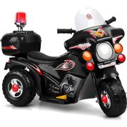 Moto Eletrica Infantil Policia Importway Motorcycle 6V Preta