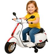 Mini Moto Elétrica Vespa Piaggio Importway Branca 12V