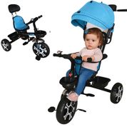 Triciclo Infantil com Capota Importway Azul 2 em 1