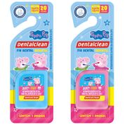 FIO DENTAL INFANTIL PEPPA PIG TUTTI FRUTTI 20M - DENTALCLEAN