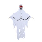 Enfeite Fantasma Decorativo Halloween 85cm com Luz Piscante e Som Ativado por Toque