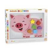 Brinquedo de Encaixe Animais Didáticos Porquinho - Junges