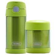 KIT POTE E GARRAFA TERMICA THERMOS FUNTAINER VERDE - THERMOS