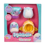 Squishmallow Squishville 2 Pelúcias com Acessórios Mar