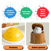 Brinquedo Esconde-Esconde Animal Pop-up  Bebê Interativo Musical Educativo