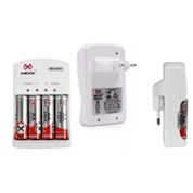 Carregador 4 Pilhas Recarregáveis AA 2600 Mah