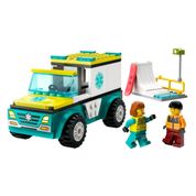 LEGO City Ambulância de Emergência e Snowboarder 79 peças