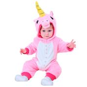 Pijama Unicórnio Infantil Bebê Macacão Kigurumi 1 A 2 Anos