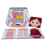 Super Jogo Educativo Cuidando do Meu Corpo para Garotas com Bolsinha MDF