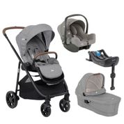 Travel Sistem Versatrax E Trio Pebble Cinza com I-Base Isofix I-Snug - Joie