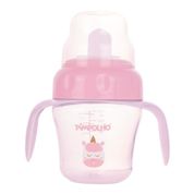 Copo De Treinamento Com Alça E Bico Flexível 150ml Unicórnio Feminino Pimpolho - Rosa