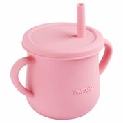 Copo De Silicone Com Canudo Soft 150ml Feminino Pimpolho - Rosa