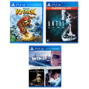 Kit de Jogos PS4 - Knack 2, Until Dawn e Quantic Dream Collection - Sony